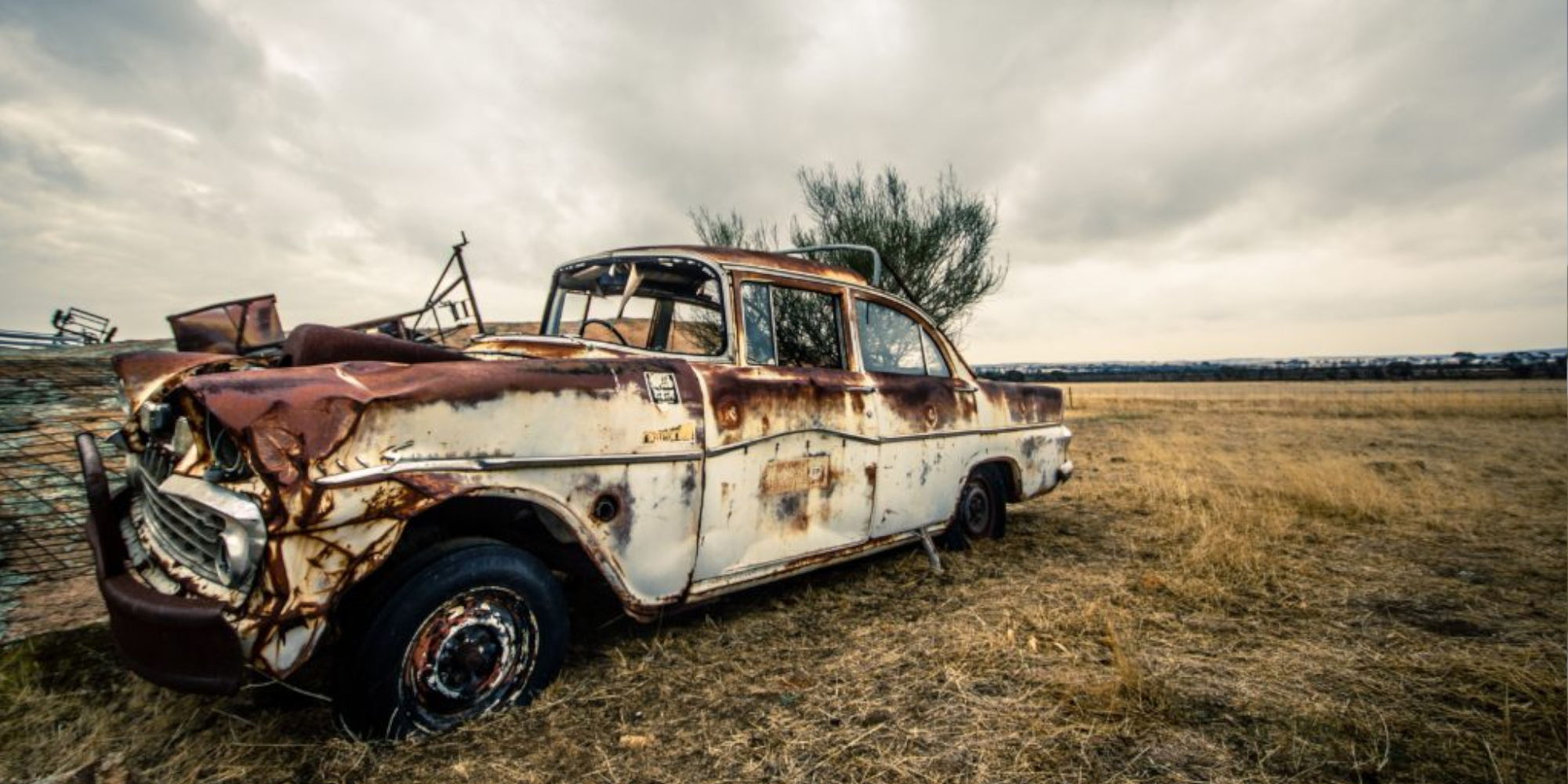 rusting vehicle